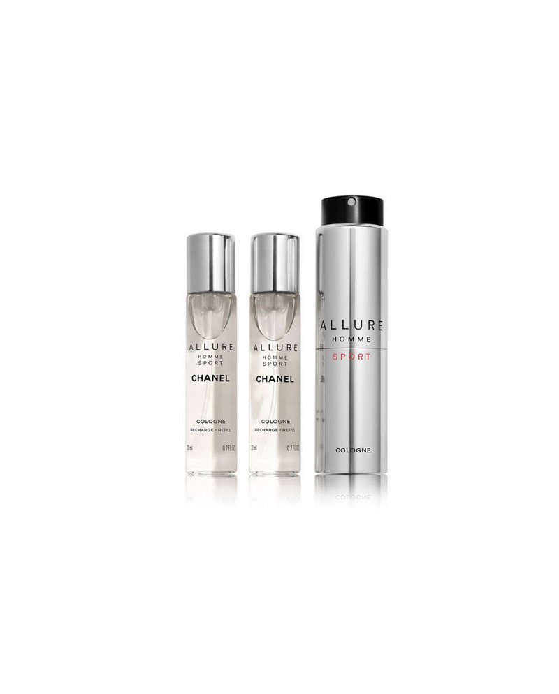 Chanel Allure Homme Sport Travel Spray Recargable Set 3 Piezas