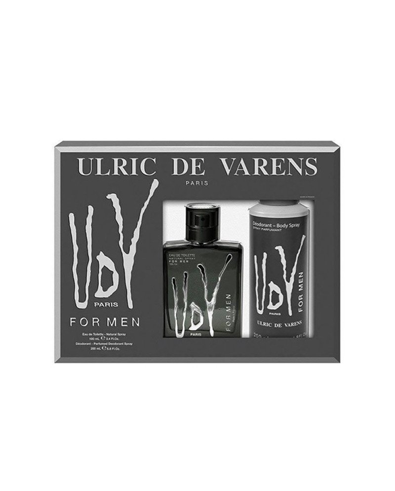 Ulric De Varens UDV Black For Men Eau De Toilette Spray 100ml Set 2 Pi