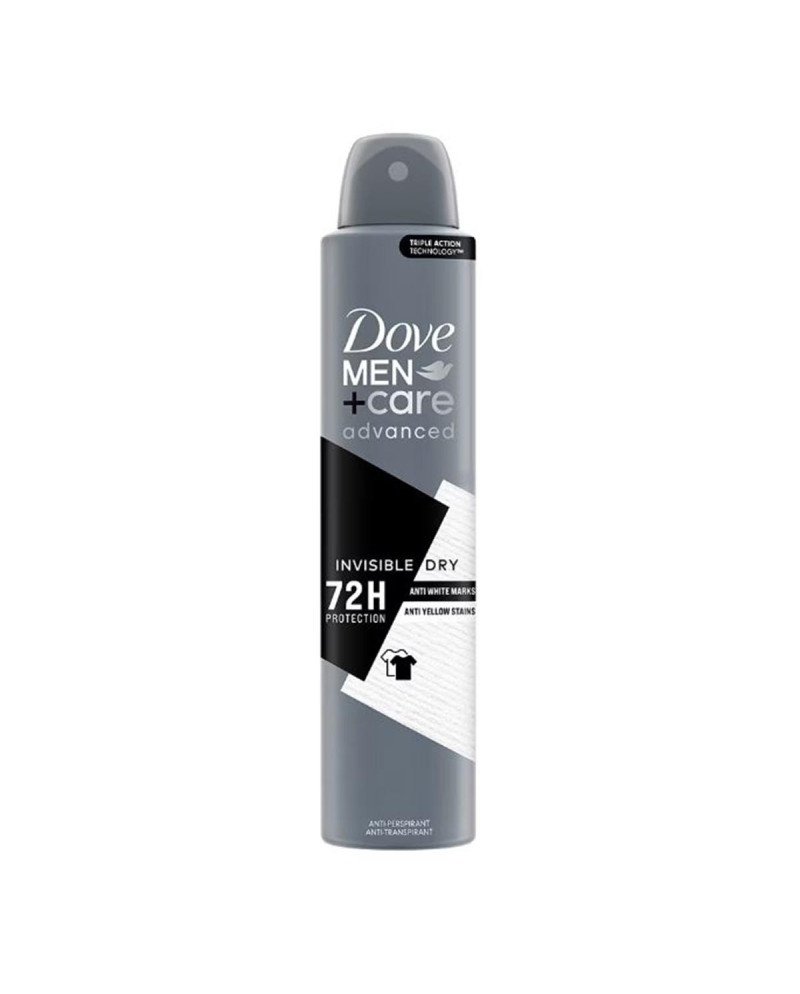Dove Men Advanced Invisible Dry 72H Spray Anti-Amarillos Anti-Transpirante 200Ml Vaporizador
