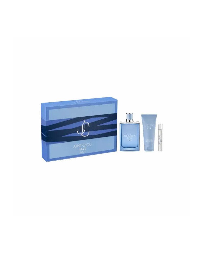 Jimmy Choo Man Aqua Eau De Toilette Spray 100ml Set 3 Piezas