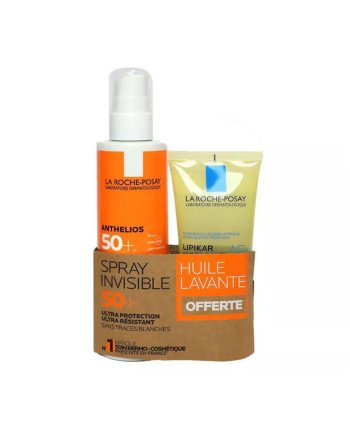 La Roche Posay Anthelios Spray Invisible Spf50+ 200Ml Vaporizador + Aceite Lipikar 100Ml