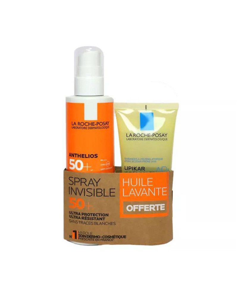La Roche Posay Anthelios Spray Invisible Spf50+ 200Ml Vaporizador + Aceite Lipikar 100Ml