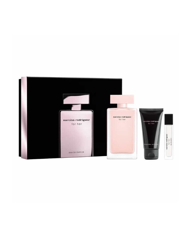 Narciso Rodriguez For Her Eau De Perfume Spray 100ml Set 3 Piezas