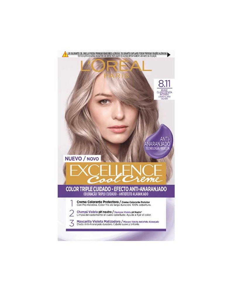 L'oreal Professionnel Excellence Cool Creme 8.11 Rubio Claro Ceniza 19