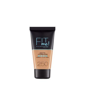 Maybelline Base De Maquillaje Fit Me Mate y Afinaporos Tono 250 Sun Be