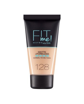 Maybelline Fit Me Mate y Afinaporos Base De Maquillaje Tono 128 Warm N