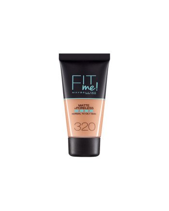 Maybelline Fit Me Mate y Afinaporos Tono 320 Natural Tan Base De Maqui