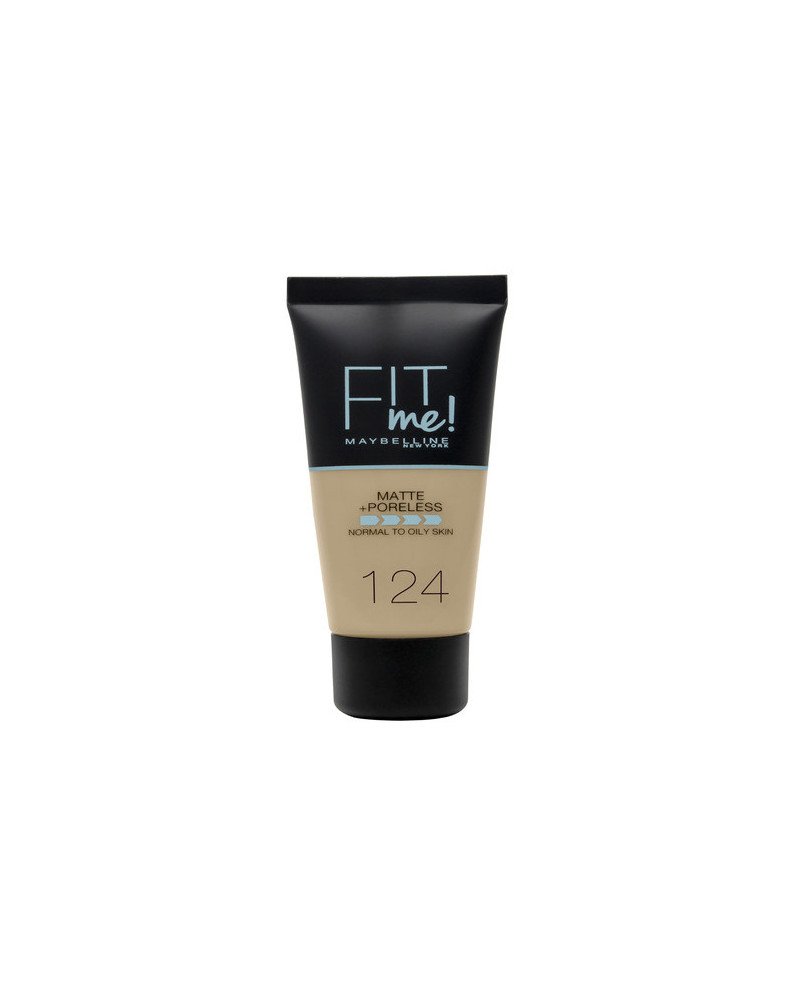 Maybelline Fit Me Mate y Afinaporos Base De Maquillaje Tono 124 Soft S