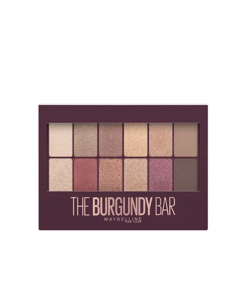 Maybelline The Burgundy Bar Paleta De Sombras De Ojos 12 Sombras Color