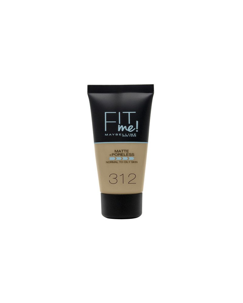 Maybelline Fit Me Mate y Afinaporos Base De Maquillaje Tono 312 Golden