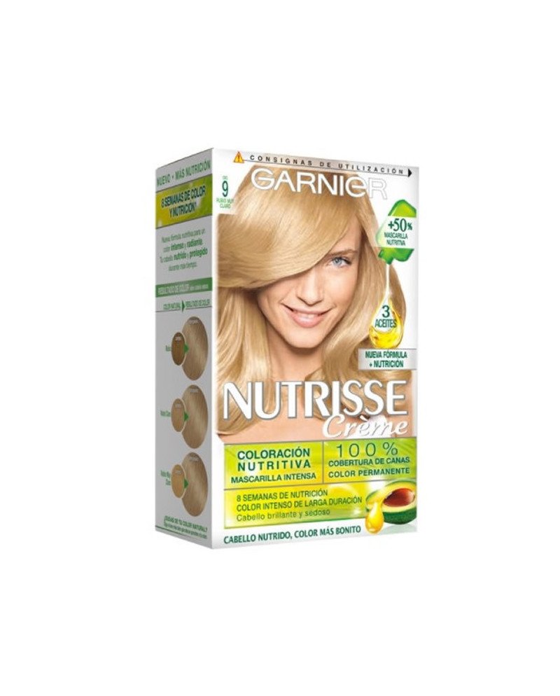 Garnier Nutrisse Crème Coloración Nutritiva 9 Rubio Muy Claro