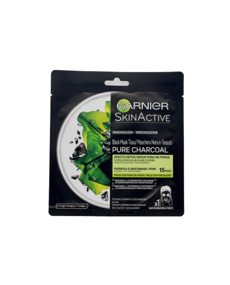 Garnier SkinActive Mascarilla De Tejido Pure Charcoal 1 Unidad