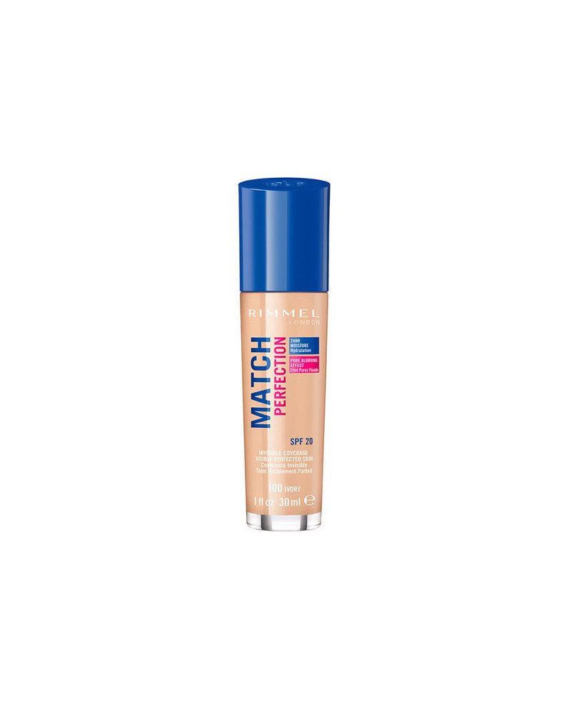 Rimmel London Match Perfection Base Spf20 100 Ivory 30ml