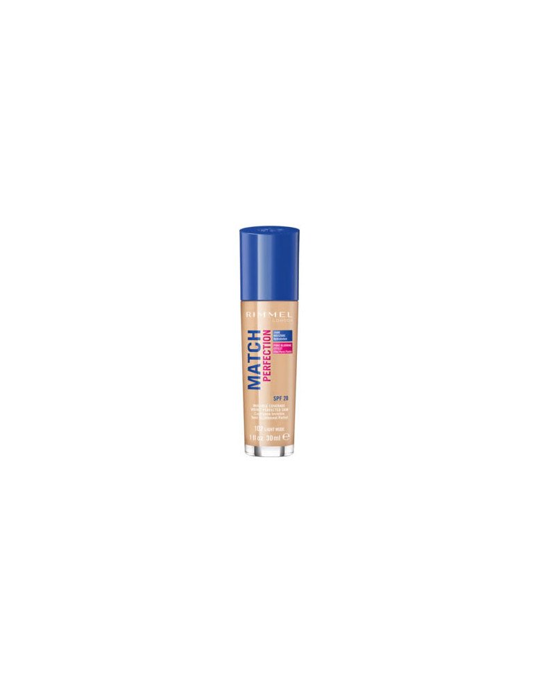 Rimmel Match Perfection Foundation Spf20 102 Light Nude