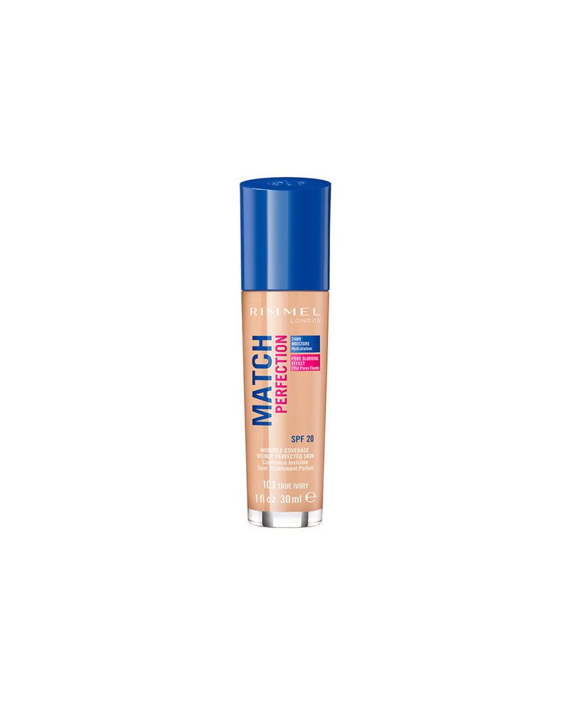 Rimmel London Match Perfection Base Spf20 103 True Ivory 30ml