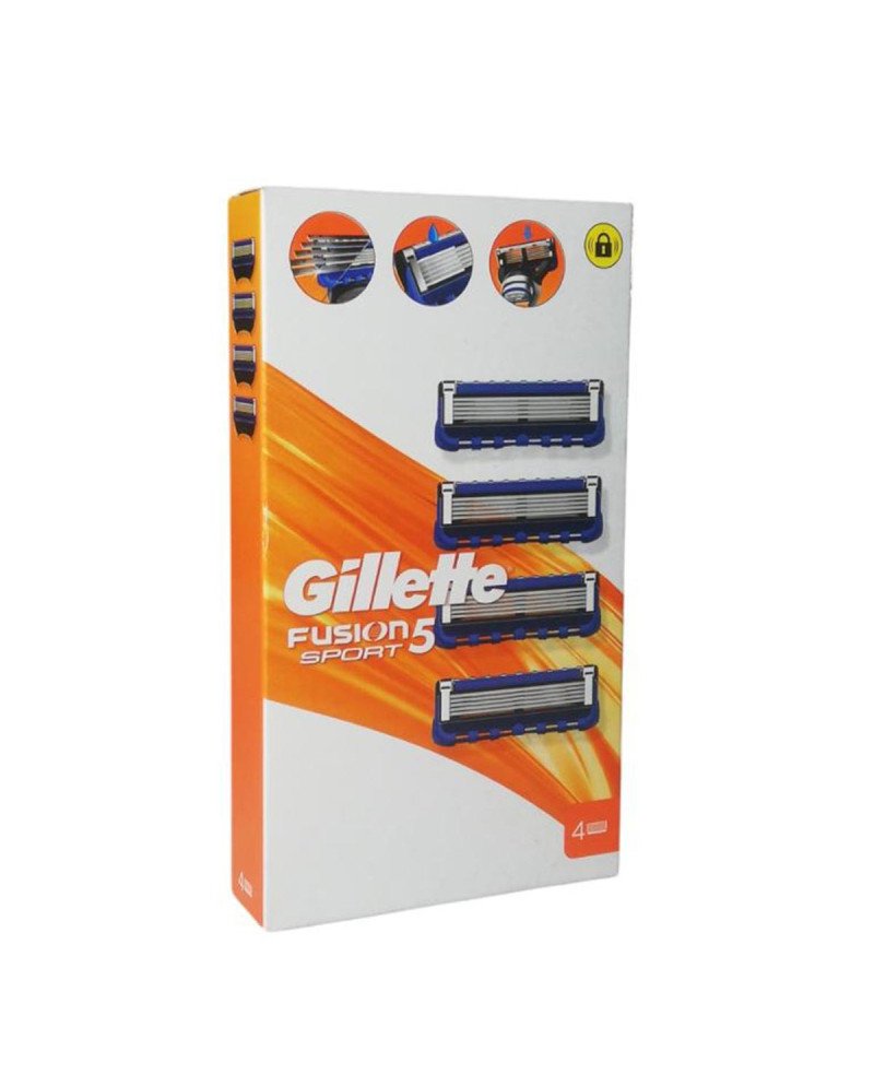 Gillette Fusion Sport 5 Recambio Cuchillas Pack 4Un