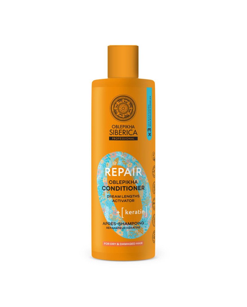 Oblepikha Repair Keratin Acondicionador Cabello Seco 400Ml