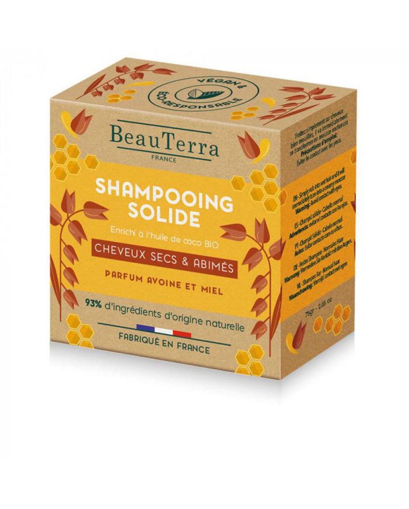 Beauterra Solide Champú De Avena y Miel 75g