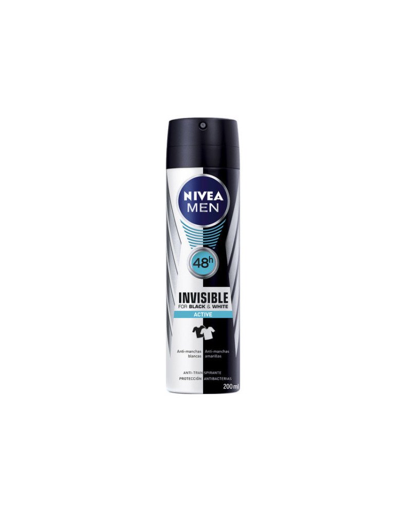 Nivea Men Invisible For Black And White Active Desodorante Spray 200ml