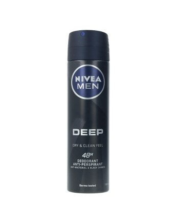 Nivea Men Deep Black Carbon Desodorante Spray 150ml