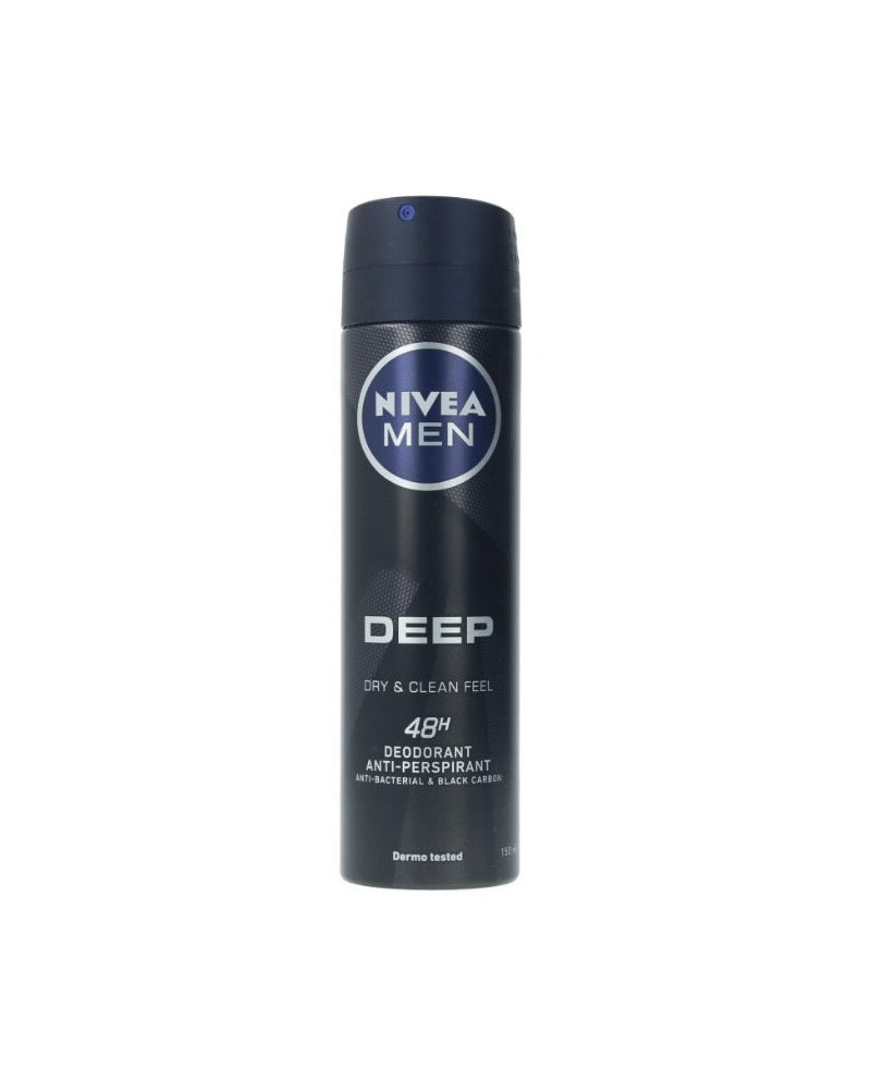 Nivea Men Deep Black Carbon Desodorante Spray 150ml