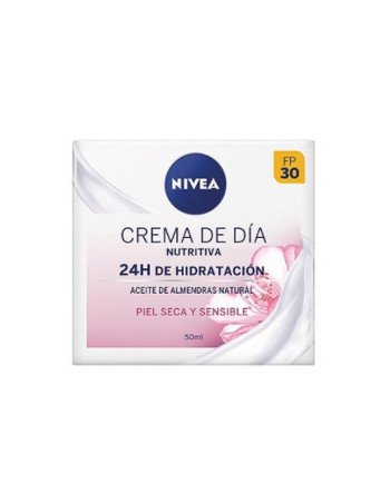 Nivea Crema De Día Nutritiva 24h Hidratación Piel Seca Y Sensible 50