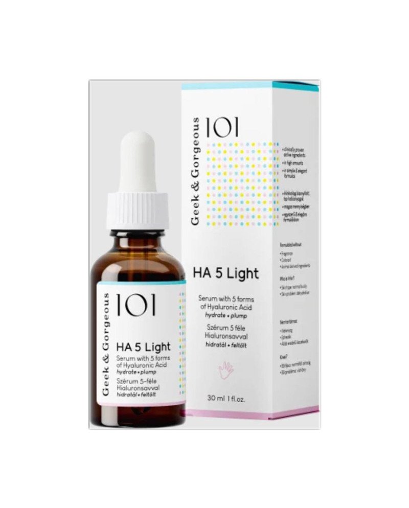 Geek Gorgeous Ha5 Light Serum Acido Hyaluronico 30Ml