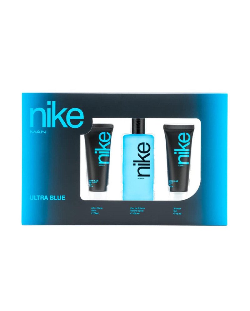 Nike Man Ultra Blue Eau De Toilette 100Ml Vaporizador + Balsamo After Shave 75Ml + Gel De Baño 75Ml