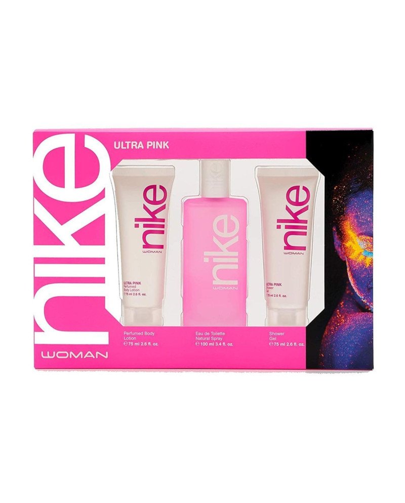 Nike Woman Ultra Pink Eau De Toilette 100Ml Vaporizador + Gel De Baño 75Ml + Locion Corporal Perfumada 75Ml