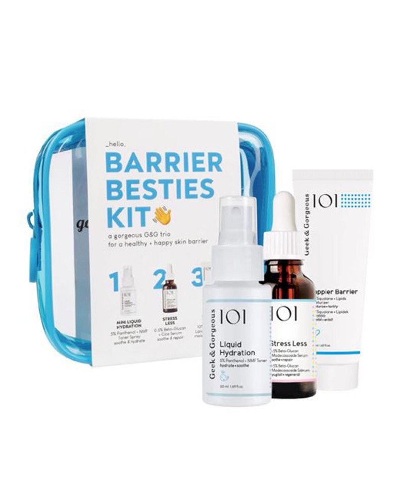 Geek Gorgeous Kit 101 Liquid Hydration 50Ml + Stress Less Cream 30Ml + Happier Barrier Cream 50Ml