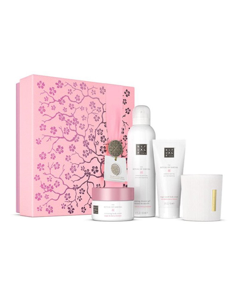 Rituals Of Sakura Crema Corporal 100Ml + Gel De Baño 1U  + Crema Corporal 1U 1U  + Vela 1U