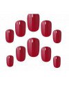 Elegant Touch Polished Colour 24 Nails With Glue Squoval Rich Red
