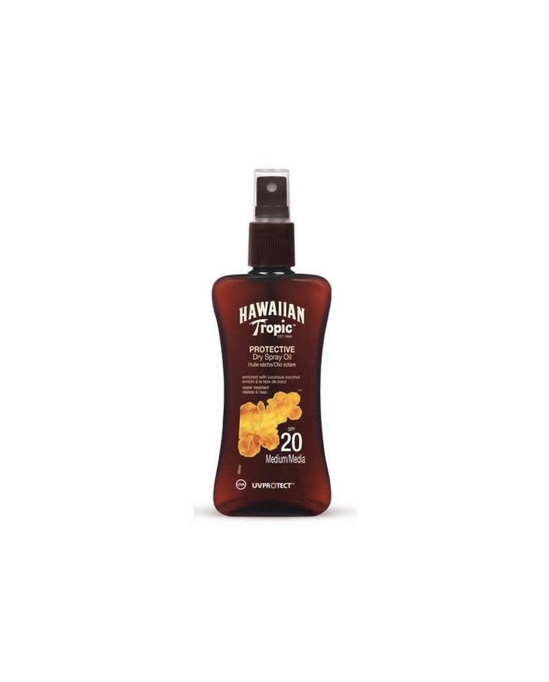 Hawaiian Tropic Protective Dry Spray Oil Spf20 Medium 200ml