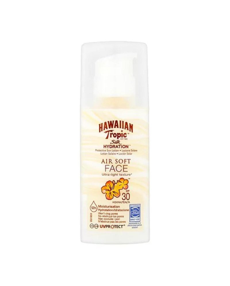 Hawaiian Tropic Silk Hidration Air Soft Face Loción Solar Spf30 50ml