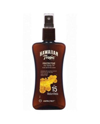Hawaiian Tropic Protective Dry Spray Oil Spf15 Medium 200ml