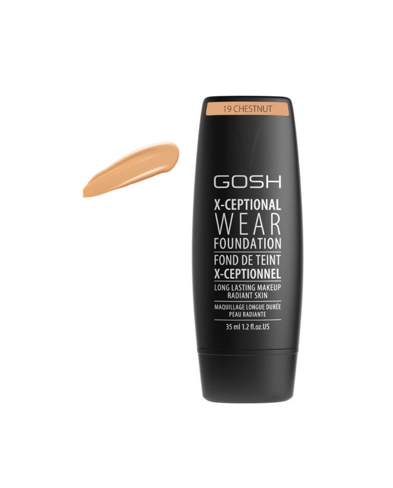 Gosh X-Ceptional Wear Foundation Long Lasting Makeup 19 Chestnut 35ml