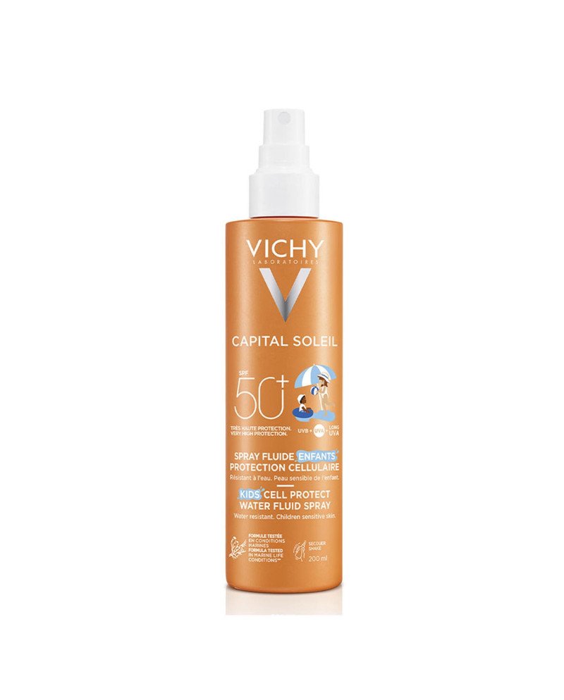 Vichy Capital Soleil Water Fluid Spray For Kids Spf50+ 200Ml