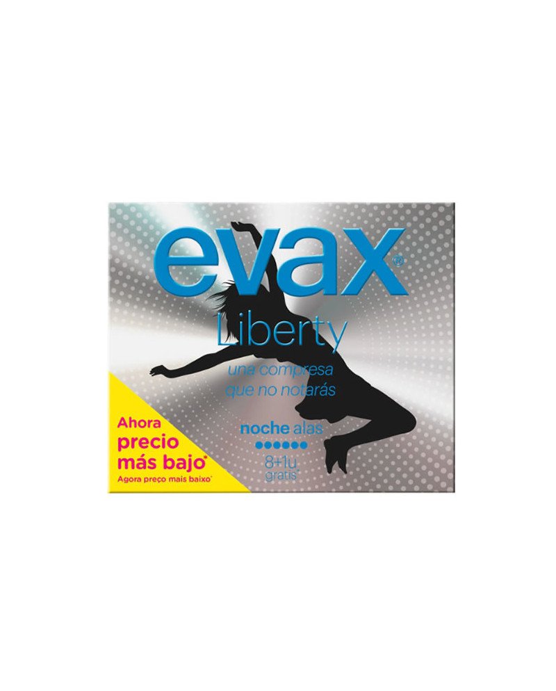 Evax Liberty Noche Normal Compresas Con Alas 9u