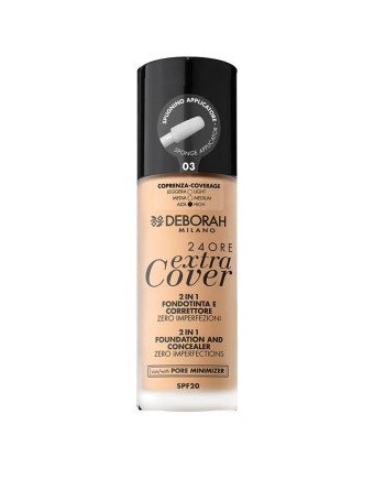 Deborah Milano 24 Ore Extra Cover 2 En 1 Spf20 03 30ml