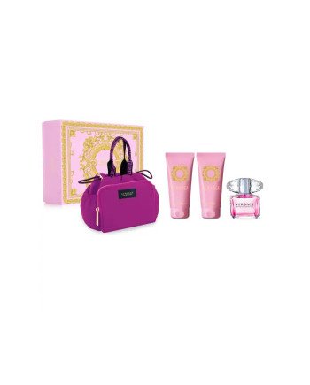 Versace Bright Crystal Eau De Toilette Spray 90ml Set 4 Piezas