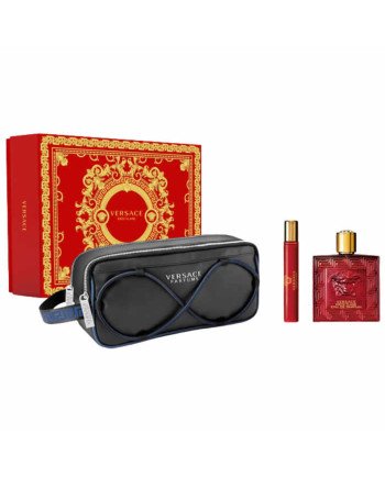 Versace Eros Flame Eau De Parfum Spray 100ml Set 3 Piezas
