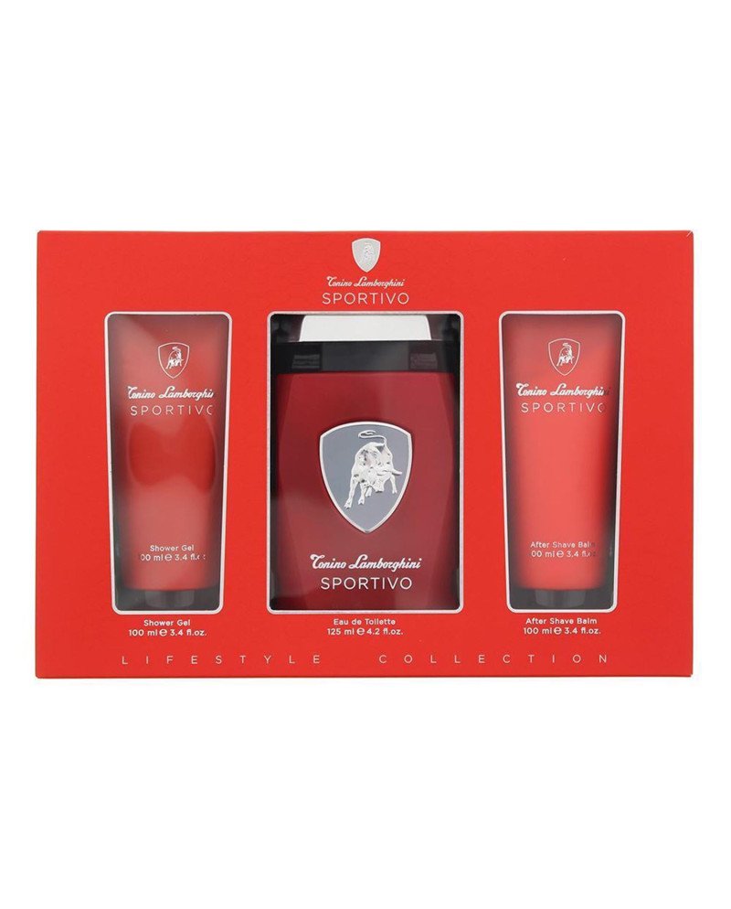 Tonino Lamborghini Sportivo Eau De Toilette 125Ml Vaporizador + Gel De Baño 100Ml + Balsamo After Shave 100Ml
