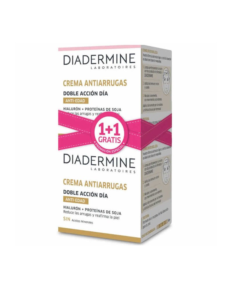 Diadermine Doble Acción Crema Antiarrugas Día 50ml Set 2 Piezas