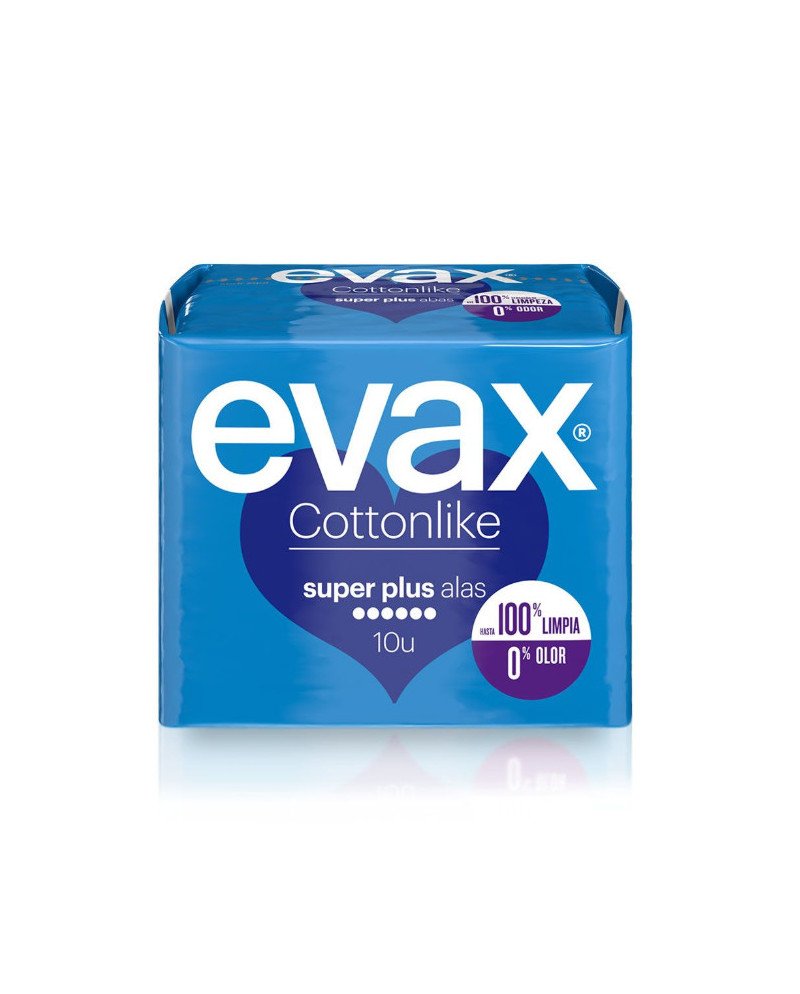 Evax Cottonlike Super Plus Compresas Con Alas 10u