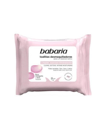 Babaria Rosa Mosqueta Toallitas Desmaquillantes 25 Unidades