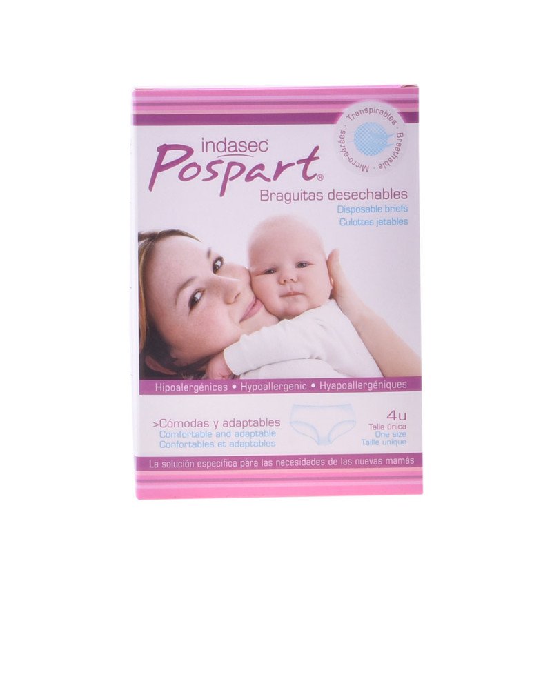 Indasec Pospart Braguitas Desechables Talla Única 4 Unidades