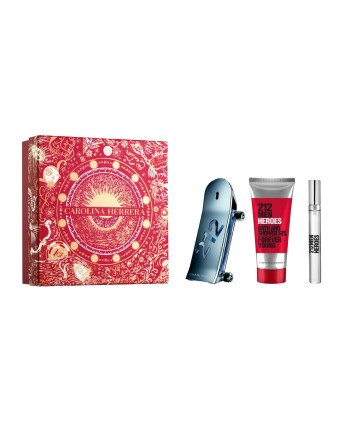Carolina Herrera 212 Heroes Eau De Toilette Spray 90ml Set 3 Piezas