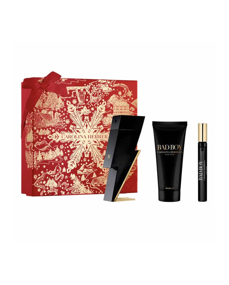 Carolina Herrera Bad Boy Eau De Toilette Spray 100ml Set 3 Piezas