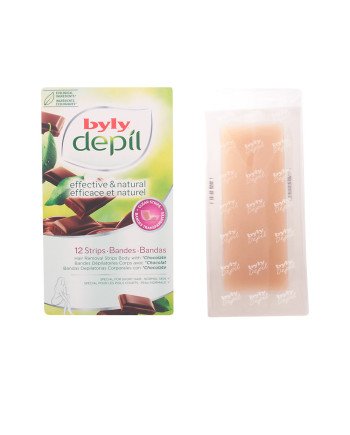Byly Depil Bandas De Cera Corporales Con Chocolate 12 Unidades
