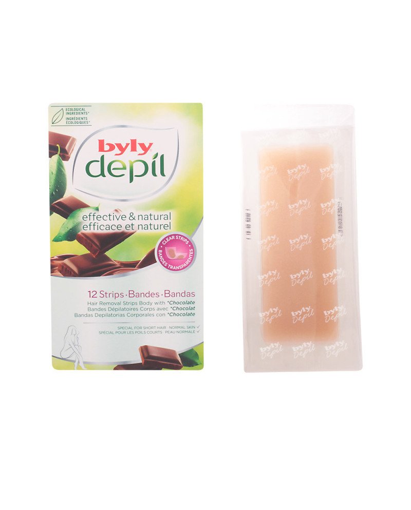 Byly Depil Bandas De Cera Corporales Con Chocolate 12 Unidades